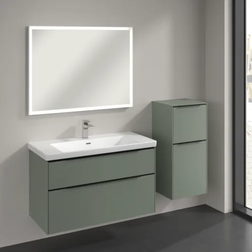 Bild von VILLEROY BOCH Subway 3.0 Seitenschrank, 1 Auszug, 1 Tür, 400 x 860 x 362 mm, Soft Green / Soft Green #C59501AF