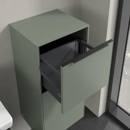 Bild von VILLEROY BOCH Subway 3.0 Seitenschrank, 1 Auszug, 1 Tür, 400 x 860 x 362 mm, Soft Green / Soft Green #C59501AF