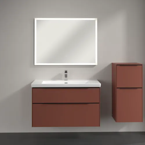 Bild von VILLEROY BOCH Subway 3.0 Seitenschrank, 1 Auszug, 1 Tür, 400 x 860 x 362 mm, Wine Red / Wine Red #C59501AH