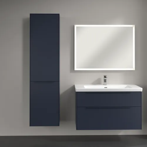 Bild von VILLEROY BOCH Subway 3.0 Hochschrank, 1 Tür, 1 Wäscheklappe, 450 x 1710 x 362 mm, Marine Blue / Marine Blue #C59202VQ