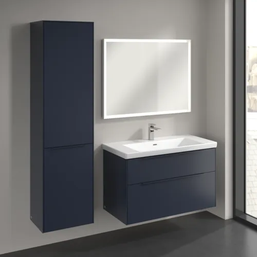 Bild von VILLEROY BOCH Subway 3.0 Hochschrank, 1 Tür, 1 Wäscheklappe, 450 x 1710 x 362 mm, Marine Blue / Marine Blue #C59202VQ
