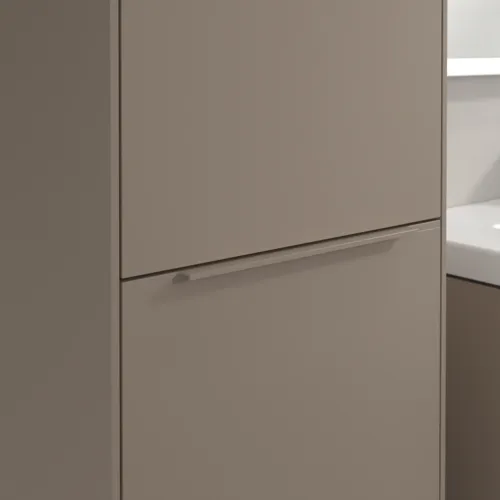 Bild von VILLEROY BOCH Subway 3.0 Hochschrank, 1 Tür, 1 Wäscheklappe, 450 x 1710 x 362 mm, Taupe / Taupe #C59202VM