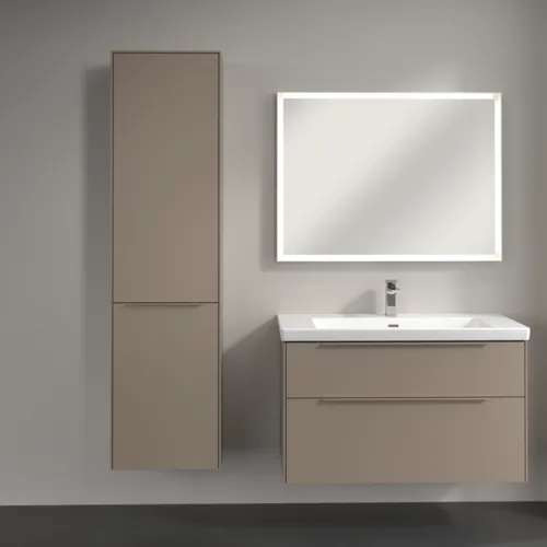 Bild von VILLEROY BOCH Subway 3.0 Hochschrank, 1 Tür, 1 Wäscheklappe, 450 x 1710 x 362 mm, Taupe / Taupe #C59202VM