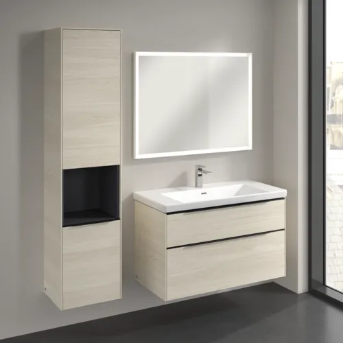 VILLEROY BOCH Subway 3.0 Hochschrank, 2 Türen, 400 x 1710 x 362 mm, White Oak / White Oak #C58801AA, Bild 3