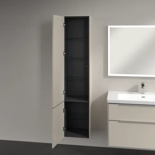Bild von VILLEROY BOCH Subway 3.0 Hochschrank, 2 Türen, 400 x 1710 x 362 mm, Cashmere Grey / Cashmere Grey #C58600VN