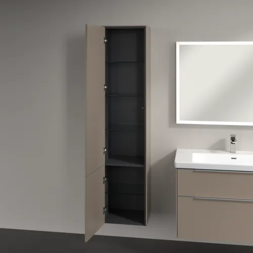 Bild von VILLEROY BOCH Subway 3.0 Hochschrank, 2 Türen, 400 x 1710 x 362 mm, Taupe / Taupe #C58600VM