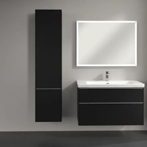 Bild von VILLEROY BOCH Subway 3.0 Hochschrank, 2 Türen, 400 x 1710 x 362 mm, Volcano Black / Volcano Black #C58600VL