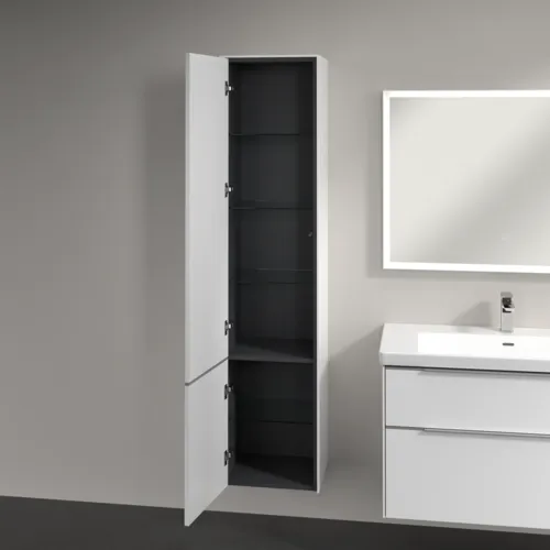 Bild von VILLEROY BOCH Subway 3.0 Hochschrank, 2 Türen, 400 x 1710 x 362 mm, Pure White / Pure White #C58600VF