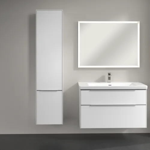 Bild von VILLEROY BOCH Subway 3.0 Hochschrank, 2 Türen, 400 x 1710 x 362 mm, Pure White / Pure White #C58600VF