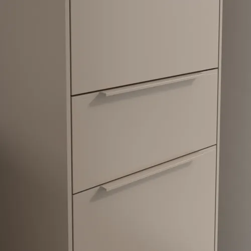 Bild von VILLEROY BOCH Subway 3.0 Hochschrank, 2 Türen, 1 Auszug, 400 x 1710 x 362 mm, Taupe / Taupe #C59102VM