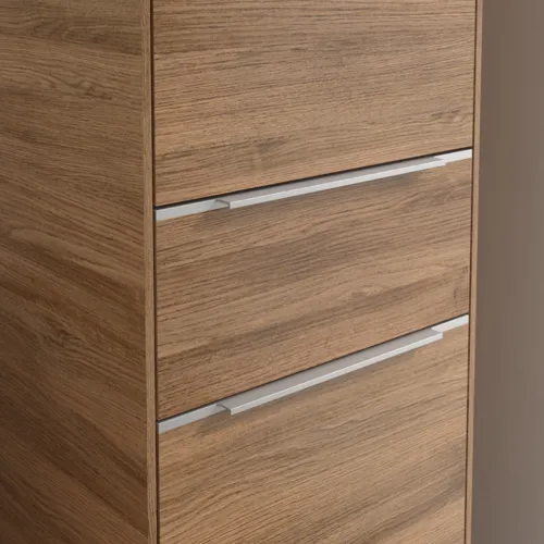 Bild von VILLEROY BOCH Subway 3.0 Hochschrank, 2 Türen, 1 Auszug, 400 x 1710 x 362 mm, Kansas Oak / Kansas Oak #C59100RH