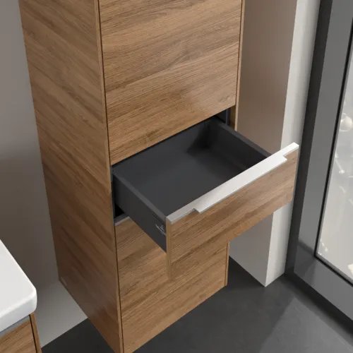 Bild von VILLEROY BOCH Subway 3.0 Hochschrank, 2 Türen, 1 Auszug, 400 x 1710 x 362 mm, Kansas Oak / Kansas Oak #C59100RH