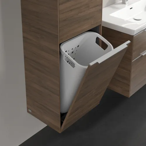 Bild von VILLEROY BOCH Subway 3.0 Hochschrank, 1 Tür, 1 Wäscheklappe, 450 x 1710 x 362 mm, Arizona Oak / Arizona Oak #C59200VH