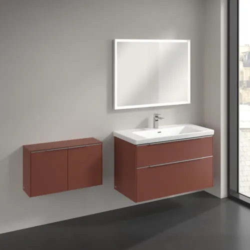 Bild von VILLEROY BOCH Subway 3.0 Sideboard, 2 Türen, 728 x 423 x 256 mm, Wine Red / Wine Red #C60000AH