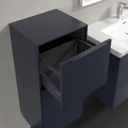 Bild von VILLEROY BOCH Subway 3.0 Seitenschrank, 1 Auszug, 1 Tür, 400 x 860 x 362 mm, Marine Blue / Marine Blue #C59402VQ