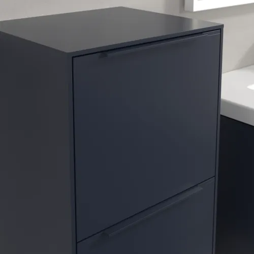 Bild von VILLEROY BOCH Subway 3.0 Seitenschrank, 1 Auszug, 1 Tür, 400 x 860 x 362 mm, Marine Blue / Marine Blue #C59402VQ