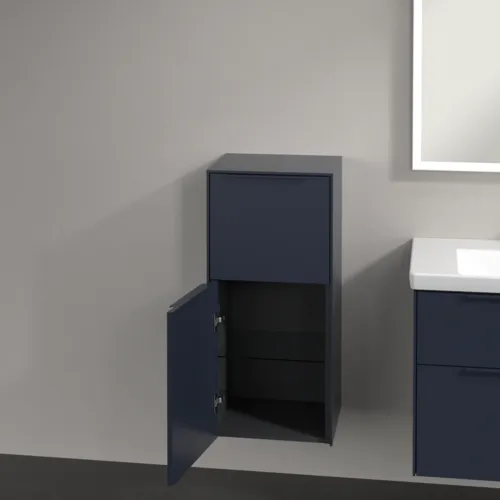 Bild von VILLEROY BOCH Subway 3.0 Seitenschrank, 1 Auszug, 1 Tür, 400 x 860 x 362 mm, Marine Blue / Marine Blue #C59402VQ