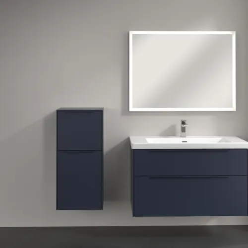 Bild von VILLEROY BOCH Subway 3.0 Seitenschrank, 1 Auszug, 1 Tür, 400 x 860 x 362 mm, Marine Blue / Marine Blue #C59402VQ