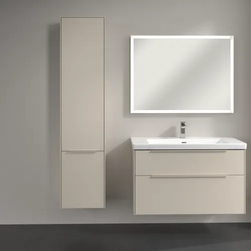 Bild von VILLEROY BOCH Subway 3.0 Hochschrank, 2 Türen, 400 x 1710 x 362 mm, Cashmere Grey / Cashmere Grey #C58602VN