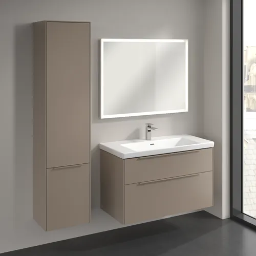 Bild von VILLEROY BOCH Subway 3.0 Hochschrank, 2 Türen, 400 x 1710 x 362 mm, Taupe / Taupe #C58602VM