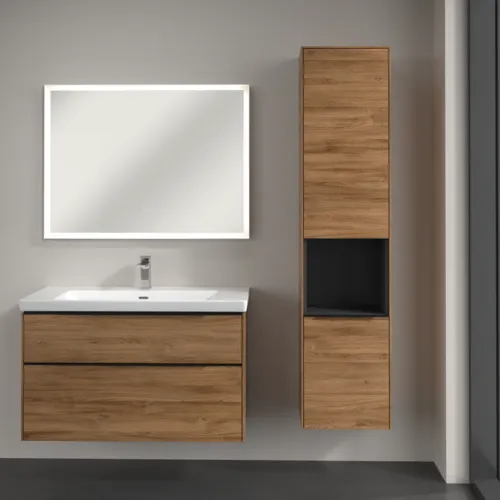 Bild von VILLEROY BOCH Subway 3.0 Hochschrank, 2 Türen, 400 x 1710 x 362 mm, Kansas Oak / Kansas Oak #C58901RH
