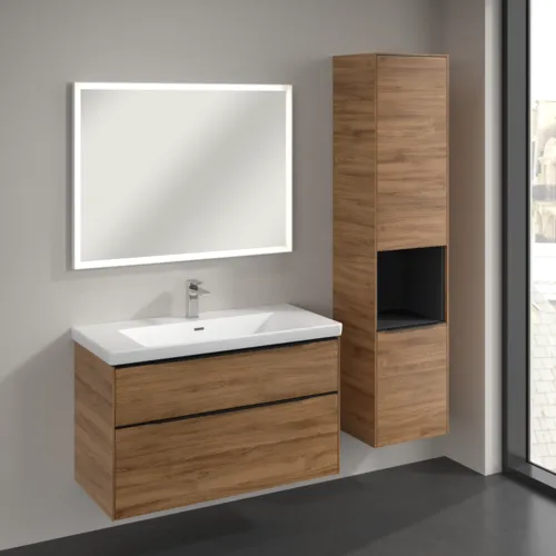 Bild von VILLEROY BOCH Subway 3.0 Hochschrank, 2 Türen, 400 x 1710 x 362 mm, Kansas Oak / Kansas Oak #C58901RH