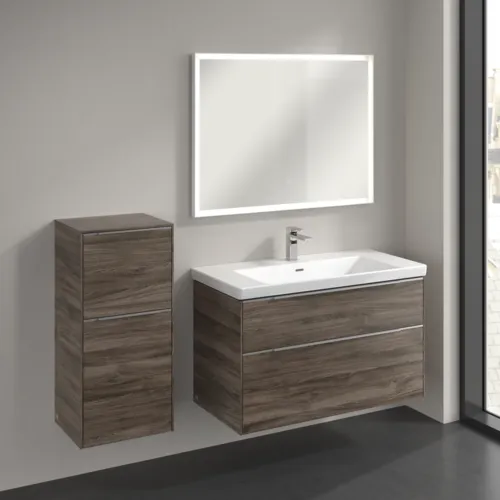Bild von VILLEROY BOCH Subway 3.0 Seitenschrank, 1 Auszug, 1 Tür, 400 x 860 x 362 mm, Stone Oak / Stone Oak #C59400RK