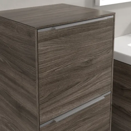 Bild von VILLEROY BOCH Subway 3.0 Seitenschrank, 1 Auszug, 1 Tür, 400 x 860 x 362 mm, Stone Oak / Stone Oak #C59400RK