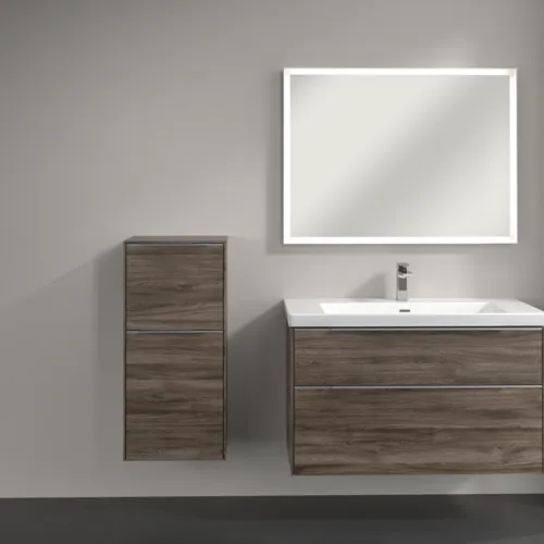 Bild von VILLEROY BOCH Subway 3.0 Seitenschrank, 1 Auszug, 1 Tür, 400 x 860 x 362 mm, Stone Oak / Stone Oak #C59400RK