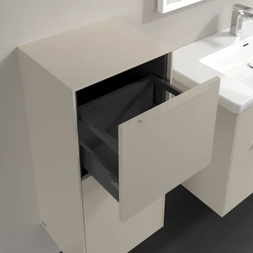 Bild von VILLEROY BOCH Subway 3.0 Seitenschrank, 1 Auszug, 1 Tür, 400 x 860 x 362 mm, Cashmere Grey / Cashmere Grey #C59402VN