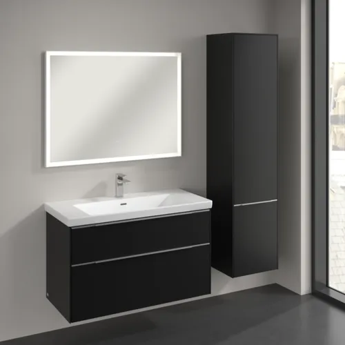 Obrázek VILLEROY BOCH Vysoká skříň Subway 3.0, 2 dveře, 400 x 1710 x 362 mm, Volcano Black / Volcano Black #C58700VL