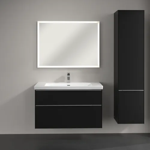 Obrázek VILLEROY BOCH Vysoká skříň Subway 3.0, 2 dveře, 400 x 1710 x 362 mm, Volcano Black / Volcano Black #C58700VL