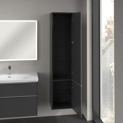 Bild von VILLEROY BOCH Subway 3.0 Hochschrank, 2 Türen, 400 x 1710 x 362 mm, Graphite / Graphite #C58700VR