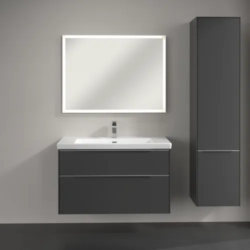Bild von VILLEROY BOCH Subway 3.0 Hochschrank, 2 Türen, 400 x 1710 x 362 mm, Graphite / Graphite #C58700VR
