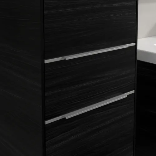Bild von VILLEROY BOCH Subway 3.0 Hochschrank, 2 Türen, 1 Auszug, 400 x 1710 x 362 mm, Black Oak / Black Oak #C59000AB