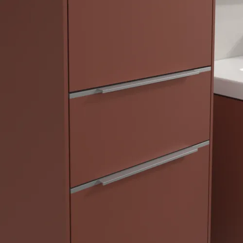 Bild von VILLEROY BOCH Subway 3.0 Hochschrank, 2 Türen, 1 Auszug, 400 x 1710 x 362 mm, Wine Red / Wine Red #C59000AH