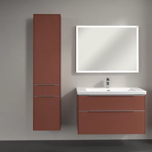 Bild von VILLEROY BOCH Subway 3.0 Hochschrank, 2 Türen, 1 Auszug, 400 x 1710 x 362 mm, Wine Red / Wine Red #C59000AH