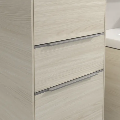 Bild von VILLEROY BOCH Subway 3.0 Hochschrank, 2 Türen, 1 Auszug, 400 x 1710 x 362 mm, White Oak / White Oak #C59000AA