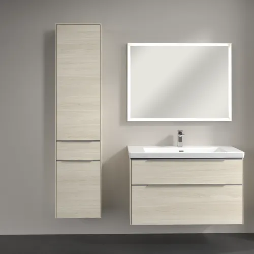 Bild von VILLEROY BOCH Subway 3.0 Hochschrank, 2 Türen, 1 Auszug, 400 x 1710 x 362 mm, White Oak / White Oak #C59000AA