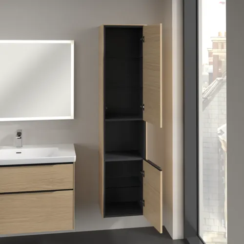 Bild von VILLEROY BOCH Subway 3.0 Hochschrank, 2 Türen, 400 x 1710 x 362 mm, Nordic Oak / Nordic Oak #C58901VJ