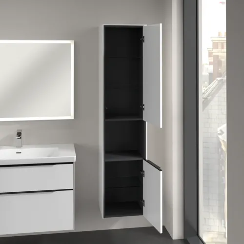 Bild von VILLEROY BOCH Subway 3.0 Hochschrank, 2 Türen, 400 x 1710 x 362 mm, Brilliant White / Brilliant White #C58901VE