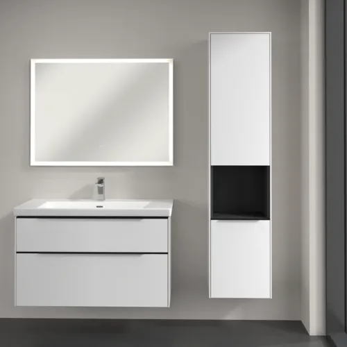 Bild von VILLEROY BOCH Subway 3.0 Hochschrank, 2 Türen, 400 x 1710 x 362 mm, Brilliant White / Brilliant White #C58901VE