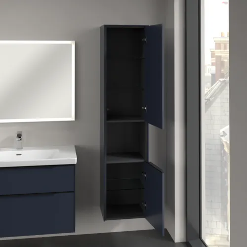 Bild von VILLEROY BOCH Subway 3.0 Hochschrank, 2 Türen, 400 x 1710 x 362 mm, Marine Blue / Marine Blue #C58901VQ