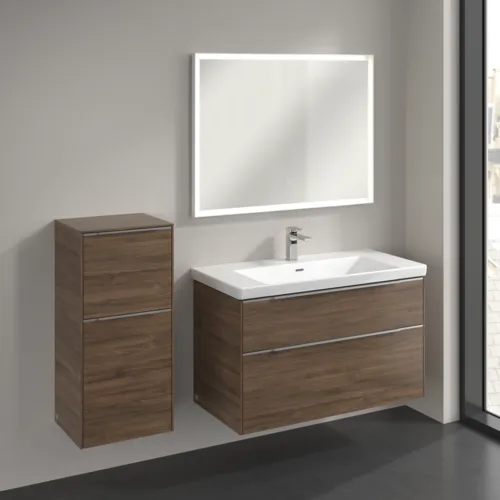 Bild von VILLEROY BOCH Subway 3.0 Seitenschrank, 1 Auszug, 1 Tür, 400 x 860 x 362 mm, Arizona Oak / Arizona Oak #C59400VH