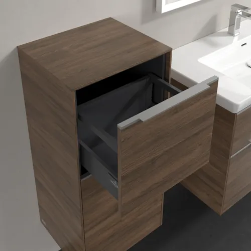 Bild von VILLEROY BOCH Subway 3.0 Seitenschrank, 1 Auszug, 1 Tür, 400 x 860 x 362 mm, Arizona Oak / Arizona Oak #C59400VH