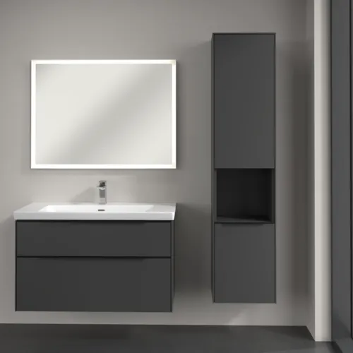 Bild von VILLEROY BOCH Subway 3.0 Hochschrank, 2 Türen, 400 x 1710 x 362 mm, Graphite / Graphite #C58901VR