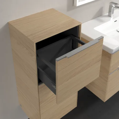 Bild von VILLEROY BOCH Subway 3.0 Seitenschrank, 1 Auszug, 1 Tür, 400 x 860 x 362 mm, Nordic Oak / Nordic Oak #C59400VJ