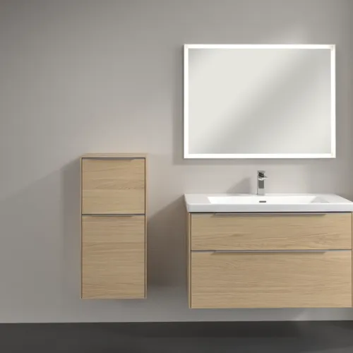 Bild von VILLEROY BOCH Subway 3.0 Seitenschrank, 1 Auszug, 1 Tür, 400 x 860 x 362 mm, Nordic Oak / Nordic Oak #C59400VJ