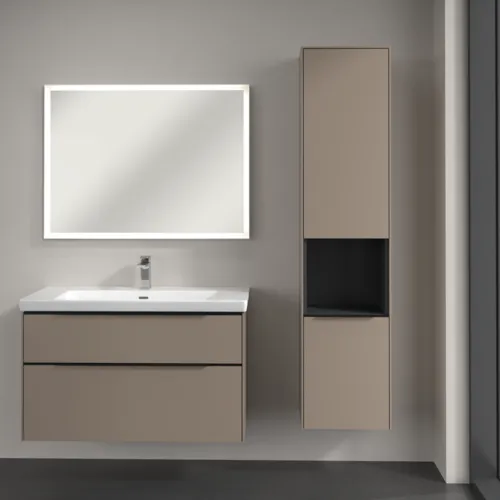 Obrázek VILLEROY BOCH Subway 3.0 Vysoká skříň, 2 dveře, 400 x 1710 x 362 mm, taupe / taupe #C58901VM
