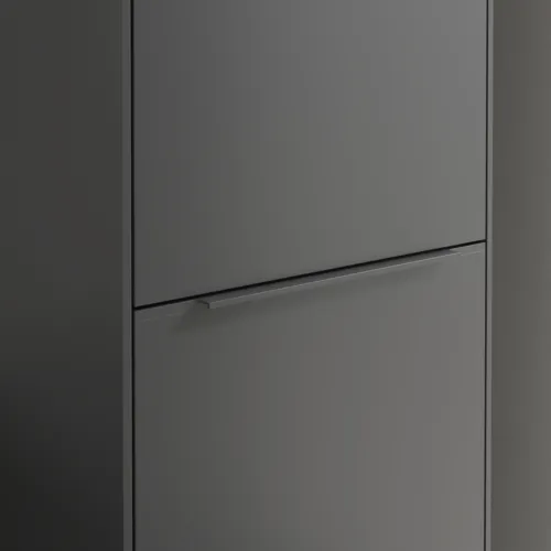 Bild von VILLEROY BOCH Subway 3.0 Hochschrank, 1 Tür, 1 Wäscheklappe, 450 x 1710 x 362 mm, Graphite / Graphite #C59302VR